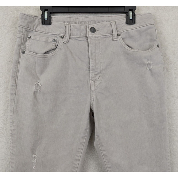 American Eagle sz 34/30 Slim Straight Skinny Jeans distressed stretchy 1243 - Picture 2 of 7